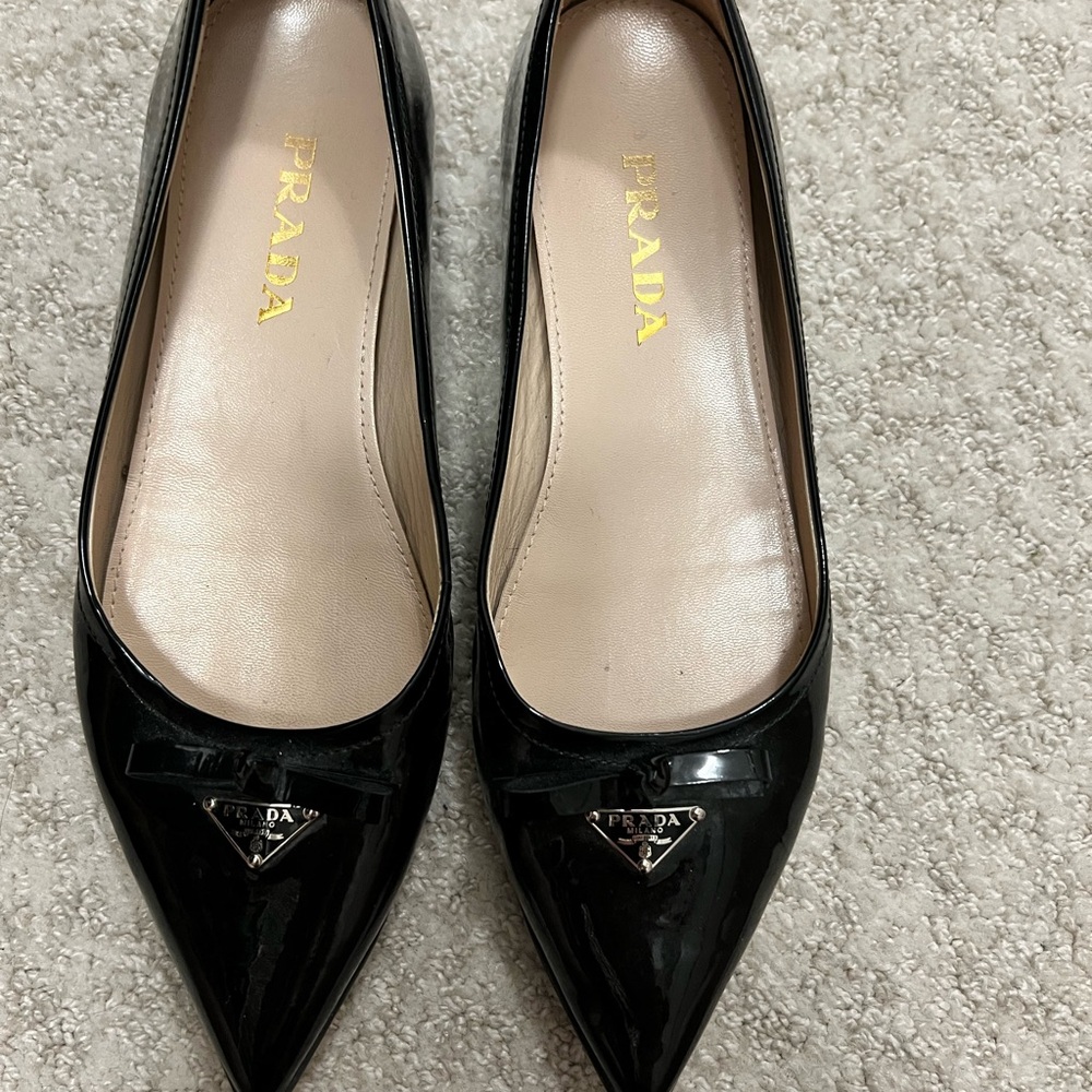 Prada patent leather flats  6.5.